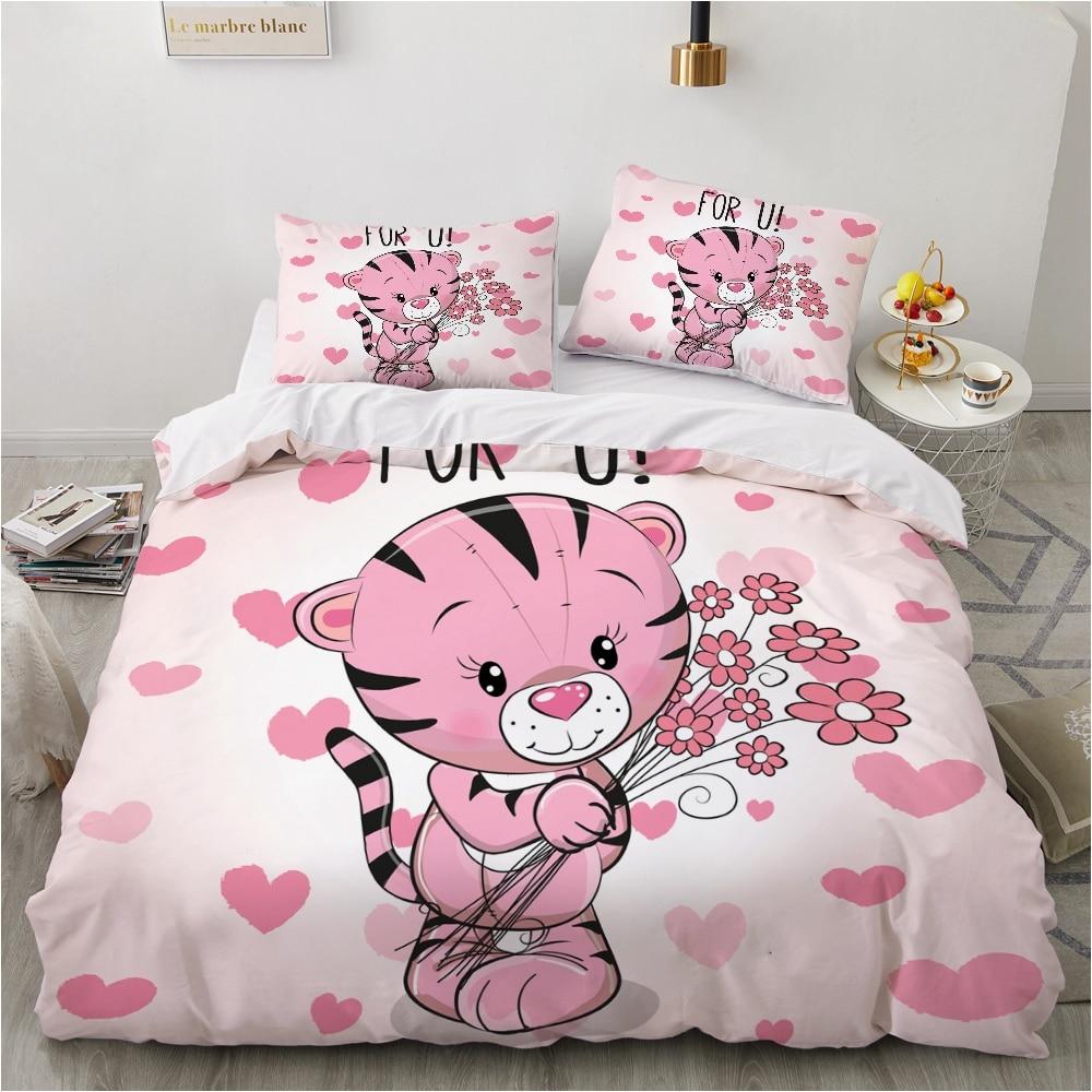 Cute Pink Panther Cartoon Bedding For Kids - Pink & Blue Baby Shop - Review