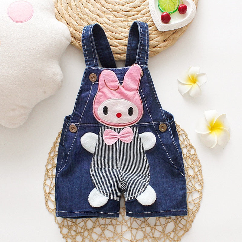 Denim Overalls for Boys and Girls - Cute Bunny Design - Pink & Blue Baby Shop - Review