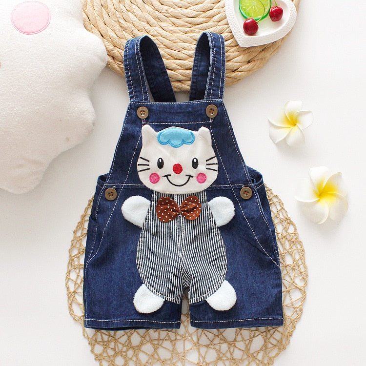 Denim Overalls for Boys and Girls - Cute Cat Design - Pink & Blue Baby Shop - Review