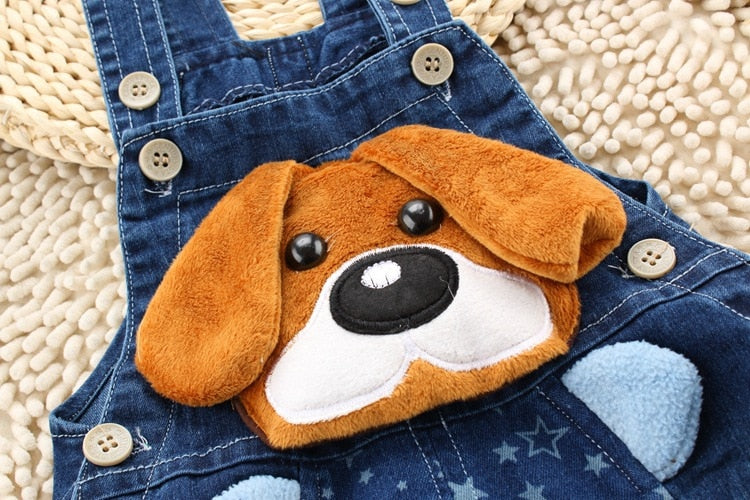 Denim Overalls for Boys and Girls - Cute Puppy Design - Pink & Blue Baby Shop - Review