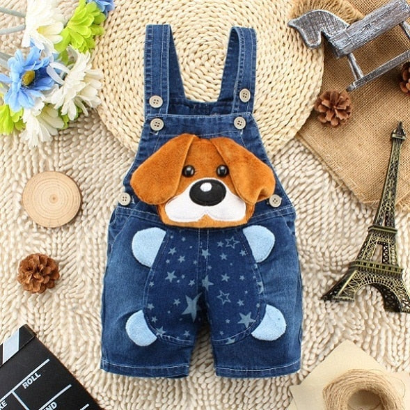 Denim Overalls for Boys and Girls - Cute Puppy Design - Pink & Blue Baby Shop - Review