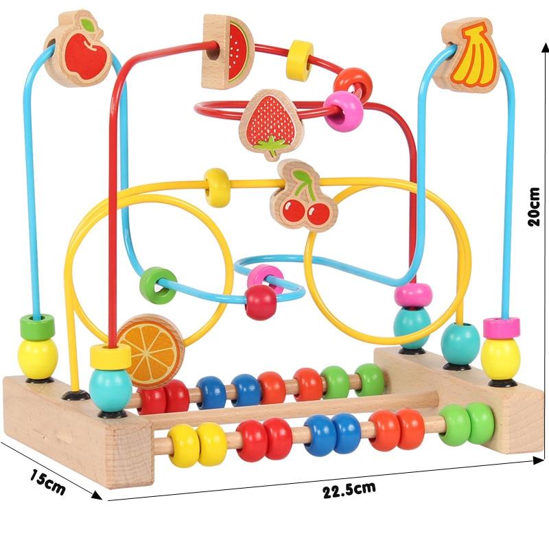 Montessori Educational Wooden Maze With Beads & Abacus - Pink & Blue Baby Shop - Review