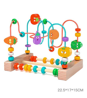 Montessori Educational Wooden Maze With Beads & Abacus - Pink & Blue Baby Shop - Review