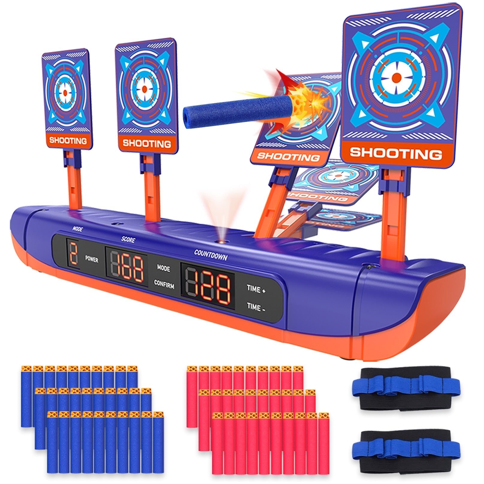 Electric Auto Reset Shooting Target for Nerf Guns - Pink & Blue Baby Shop - Review