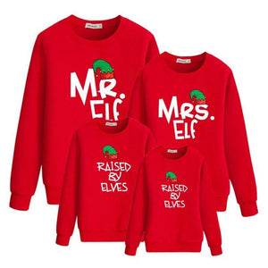 Family Matching Christmas Sweaters - Mr. & Ms. Elf - Pink & Blue Baby Shop - Review