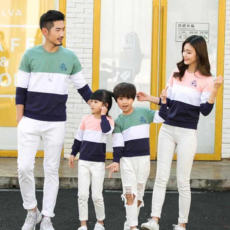 Family Matching Outfits Long-Sleeve Cotton T-Shirts - Pink & Blue Baby Shop - Review