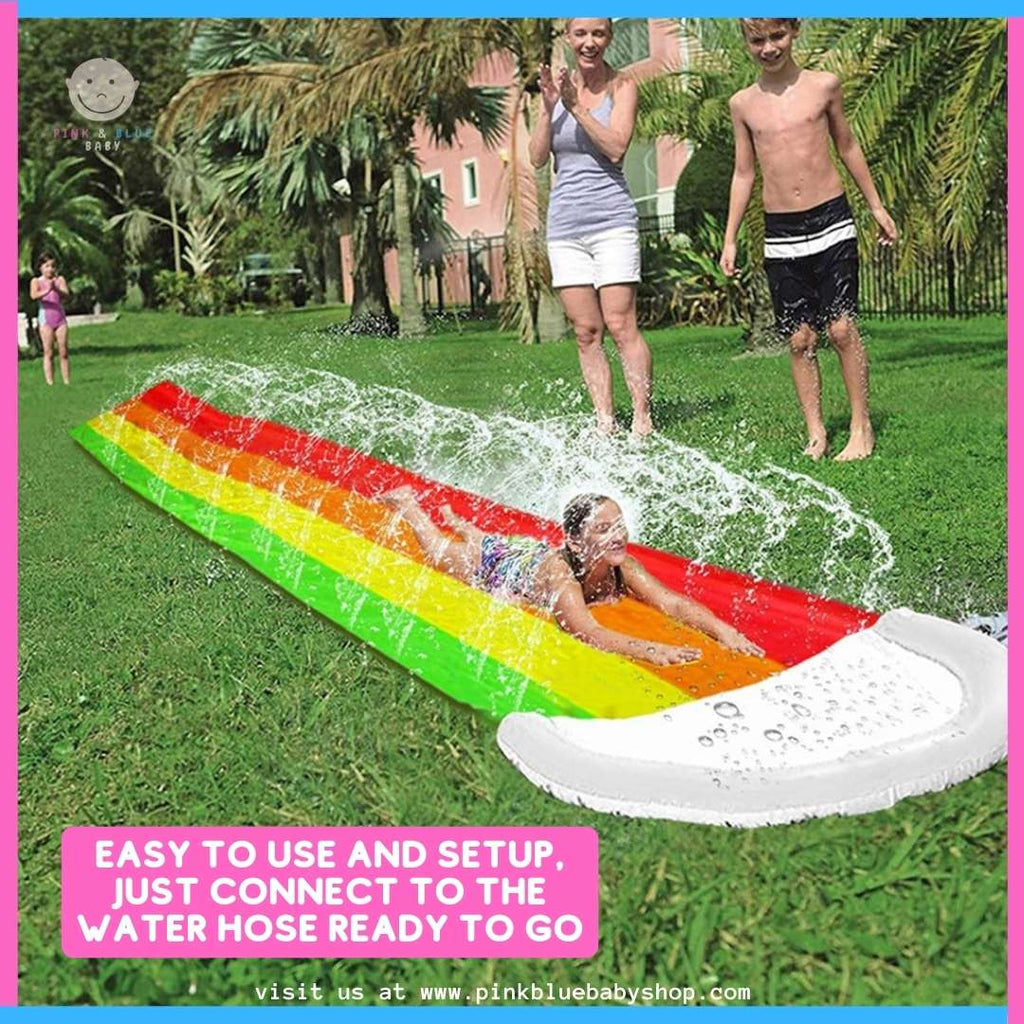 Giant Backyard Water Slide - Pink & Blue Baby Shop - Review