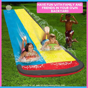 Giant Backyard Water Slide - Pink & Blue Baby Shop - Review