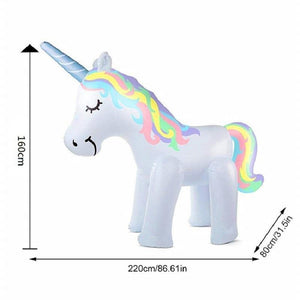 Giant Inflatable Unicorn Water Spray - Pink & Blue Baby Shop - Review