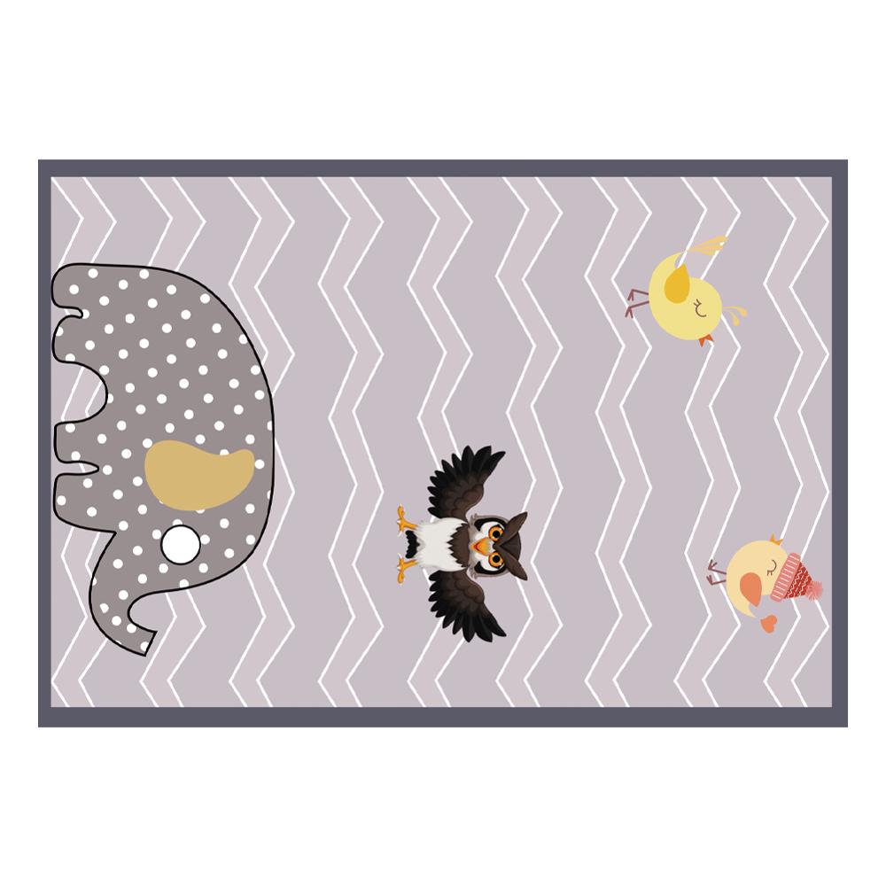 High Quality Rug for Children - Cute Elephant & Owl - Pink & Blue Baby Shop - Review