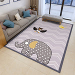 High Quality Rug for Children - Cute Elephant & Owl - Pink & Blue Baby Shop - Review