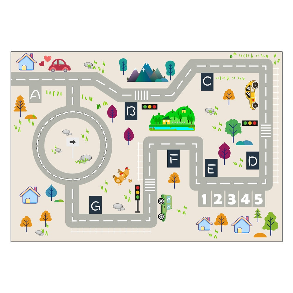 High Quality Rug for Children - Traffic & Cars Design - Pink & Blue Baby Shop - Review