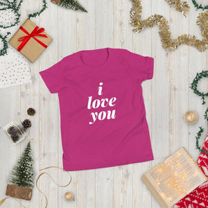 Kids-Youth Short Sleeve T-Shirt I Love You - Pink & Blue Baby Shop - Review