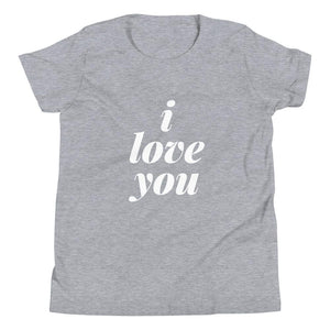 Kids-Youth Short Sleeve T-Shirt I Love You - Pink & Blue Baby Shop - Review