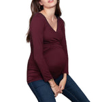Maternity / Nursing Long Sleeves Blouse - Plus Size Available - Pink & Blue Baby Shop - Review