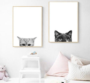 Minimalistic Canvas Design With Cats & Dogs - Pink & Blue Baby Shop - Review