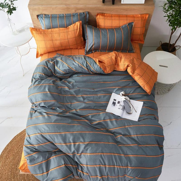 Orange and grey deals bedding