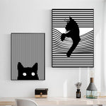 Modern Wall Art Canvas Cat Designs - Pink & Blue Baby Shop - Review