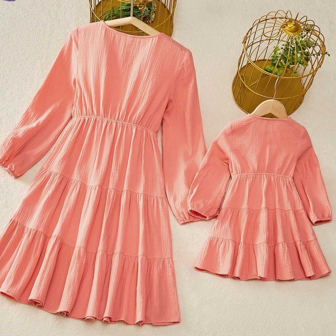 Mom/Daughter Matching Short Dress - Pink & Blue Baby Shop - Review