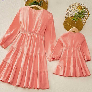 Mom/Daughter Matching Short Dress - Pink & Blue Baby Shop - Review