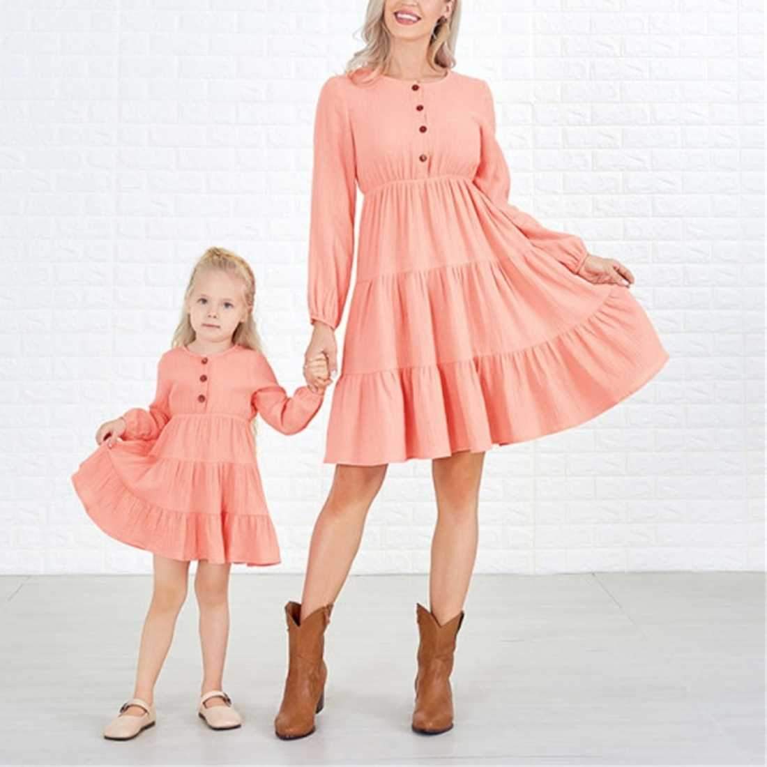 Mom/Daughter Matching Short Dress Girl 2-3 Years Mom/Daughter Matching Short Dress Girl 2-3 Years