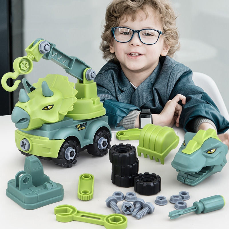 Montessori Educational DIY Dinosaur Truck Toys - Pink & Blue Baby Shop - Review