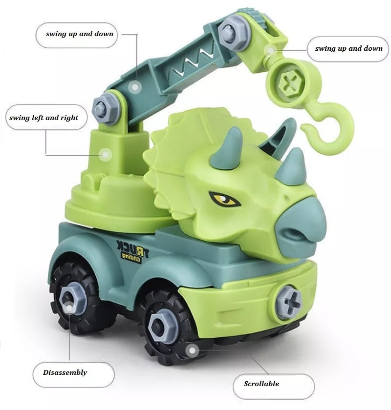 Montessori Educational DIY Dinosaur Truck Toys - Pink & Blue Baby Shop - Review
