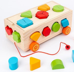 Montessori Educational Wooden Building Blocks - Pink & Blue Baby Shop - Review