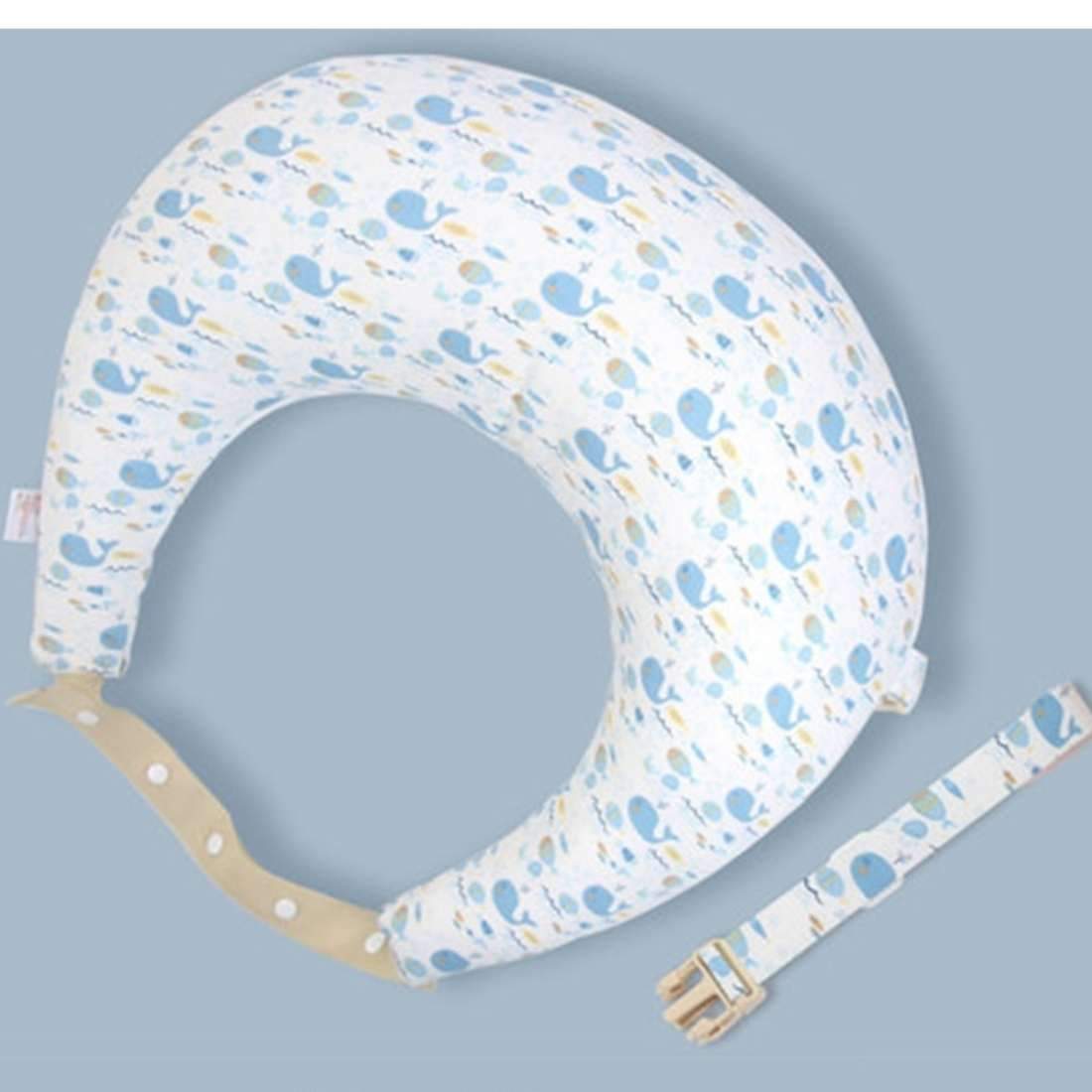 Multifunctional Nursing Pillow + Neck Strap - Pink & Blue Baby Shop - Review