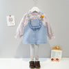 New 3 Pcs Set for Girls - Denim Dress +Shirt + Pants - Pink & Blue Baby Shop - Review