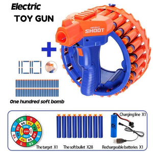 Electric Soft Bullets Gun Toy/ Nerf Blaster - Pink & Blue Baby Shop - Review