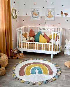 Nordic Design Cotton Rug For Kids Room - Pink & Blue Baby Shop - Review