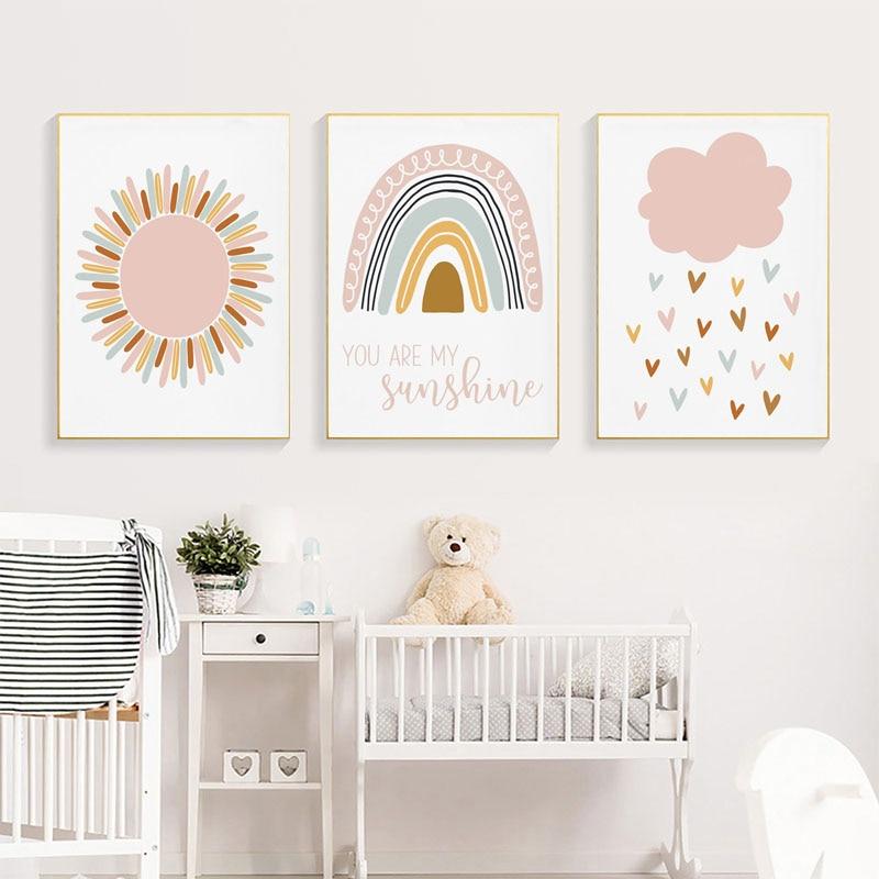 pink and blue baby room