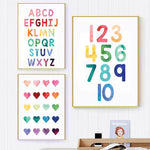 Numbers & Alphabet Canvas For Kids' Rooms - Pink & Blue Baby Shop - Review