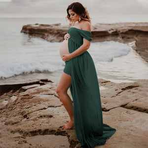 Photoshoot Dress For Pregnant Women Green / S Photoshoot Dress For Pregnant Women Green / S