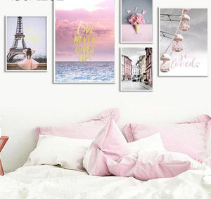 Pink Wall Décor Paris Theme For Teen Girls - Pink & Blue Baby Shop - Review