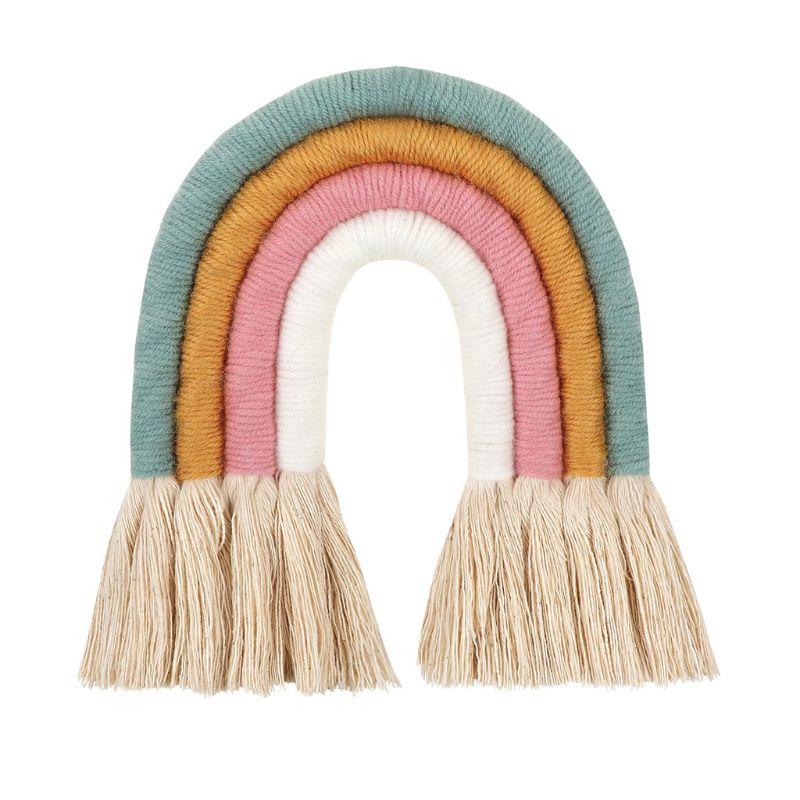 Rainbow Yarn Wall Hanging/Wall Décor For Kids Room (13cm x 15cm) - Pink & Blue Baby Shop - Review