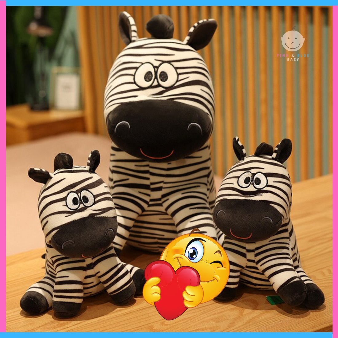 Roy Zebra Plush Toy – Pink Blue Baby Shop