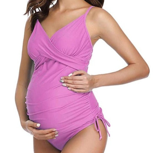 Solid-Hued Swimsuit for Pregnant Women - Pink & Blue Baby Shop - Review