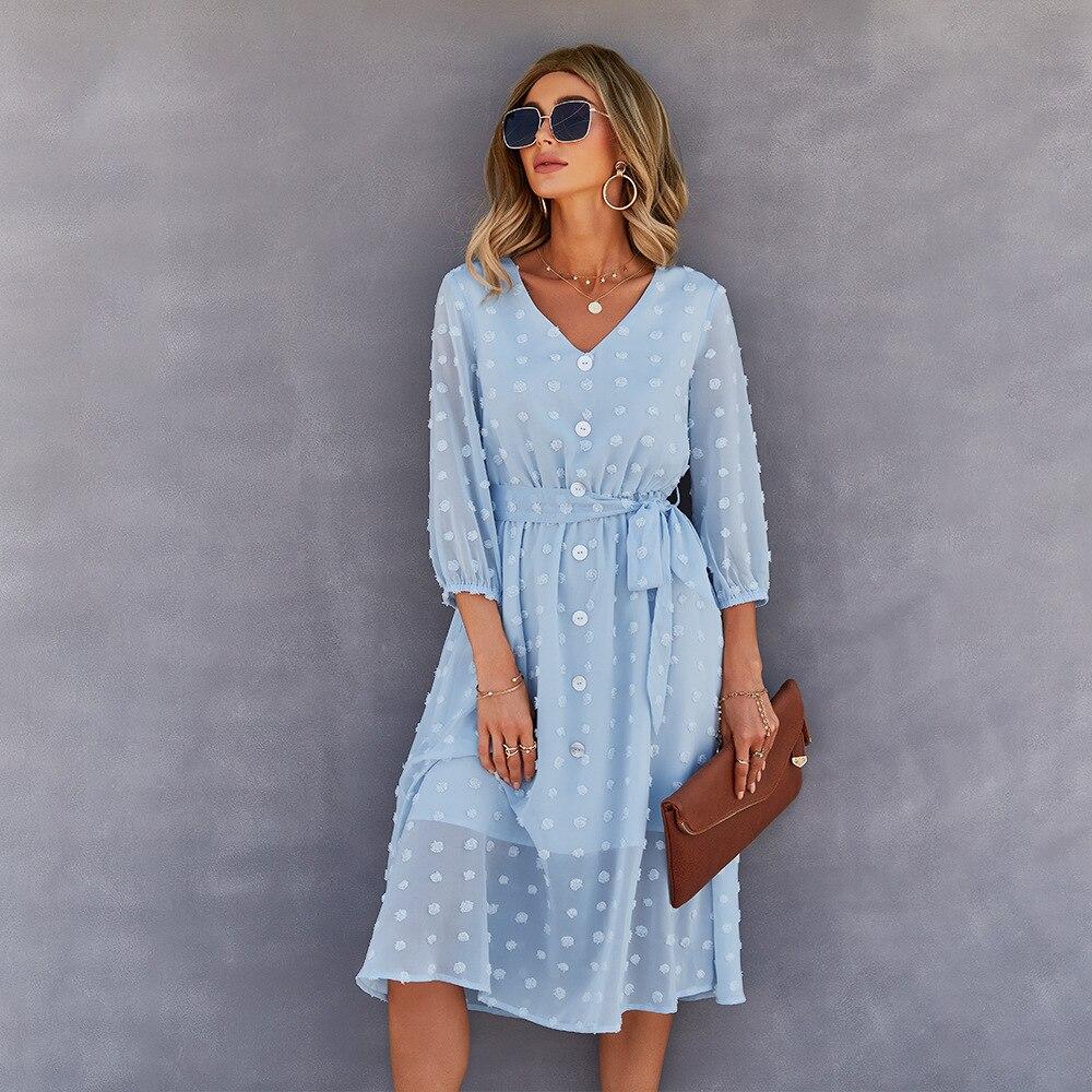 Solid Midi Post Maternity Dress Autumn-Spring S / Blue Solid Midi Post Maternity Dress Autumn-Spring S / Blue