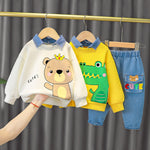 Spring / Autumn 2 Pcs Cartoon Clothing Set for Kids - Long Sleeves Tee + Pants - Pink & Blue Baby Shop - Review