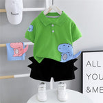 Spring / Summer 2 Pcs Clothing Cute Dinosaur Design T-Shirt + Shorts - Pink & Blue Baby Shop - Review