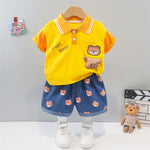Spring / Summer 2 Pcs Clothing Set Teddy Bear Design T-Shirt + Shorts - Pink & Blue Baby Shop - Review