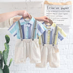 Spring / Summer 2 Pcs Clothing Striped Shirt + Shorts for Boys - Pink & Blue Baby Shop - Review