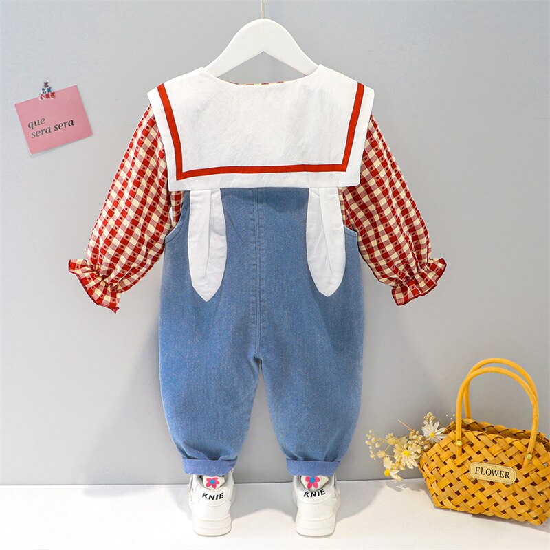 Spring/Autumn 2 Pcs Bunny Girls Outfit - Pink & Blue Baby Shop - Review
