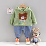 Spring/Autumn 2Pcs Teddy Bear Clothing Set Long Sleeves Hoodie+Pants - Pink & Blue Baby Shop - Review