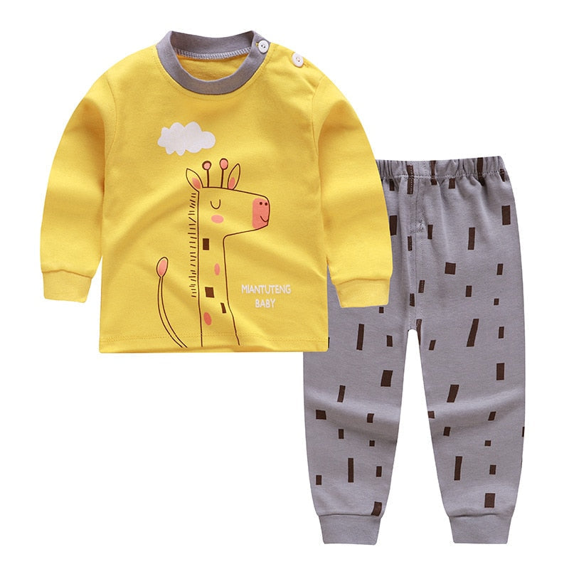 Spring/Autumn Cartoon Giraffe Pajama for Kids - Pink & Blue Baby Shop - Review