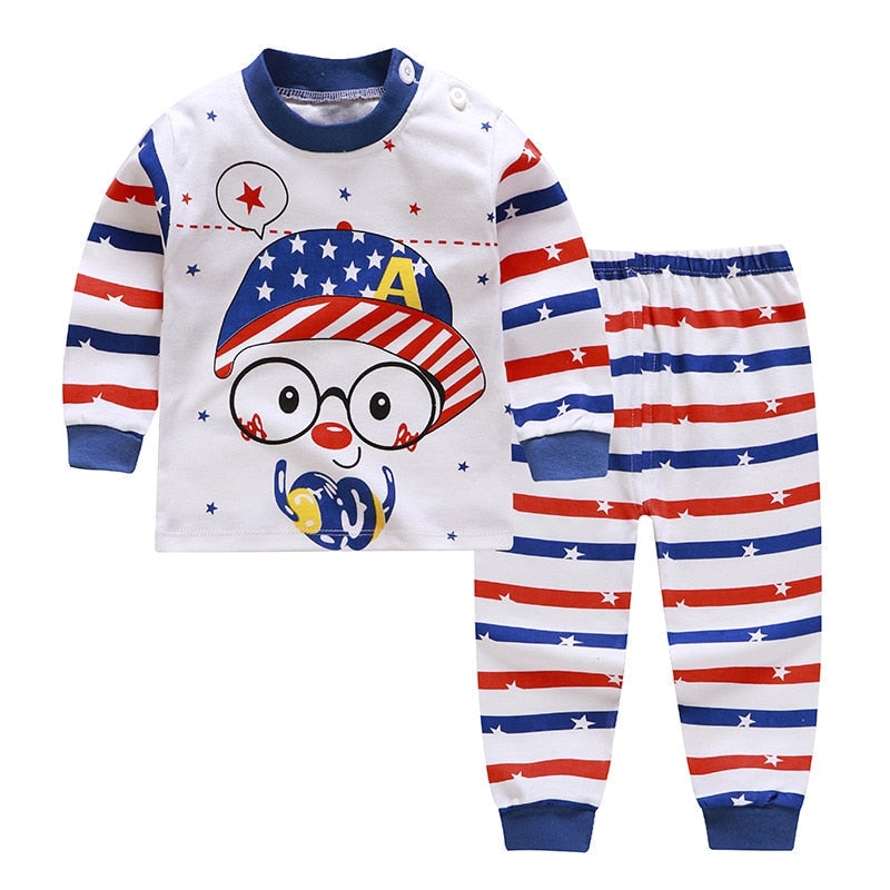 Spring/Autumn Cute Little Boy Pajama for Kids - Pink & Blue Baby Shop - Review