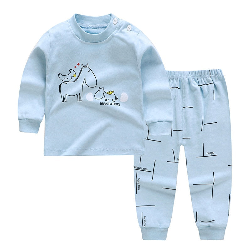 Spring/Autumn Cute Horses Pajama for Kids - Pink & Blue Baby Shop - Review