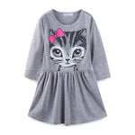 Spring/Autumn Long Sleeves Dress with Cat Design for Girls - Pink & Blue Baby Shop - Review
